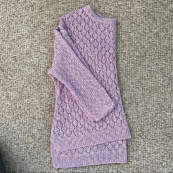 EVRI 1X 3/4 Sleeve Pointelle Sweater NWT - Picture 4 of 11